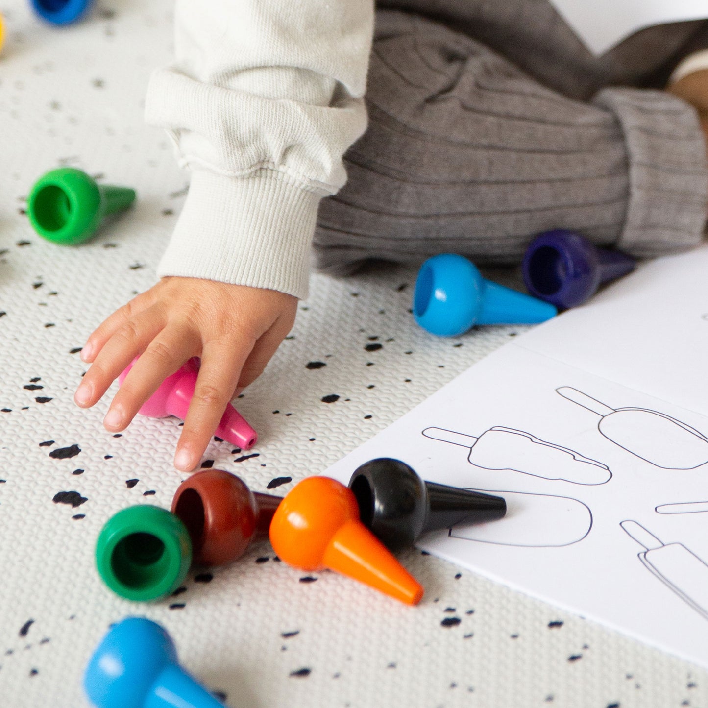 Crayons and Coloring Book