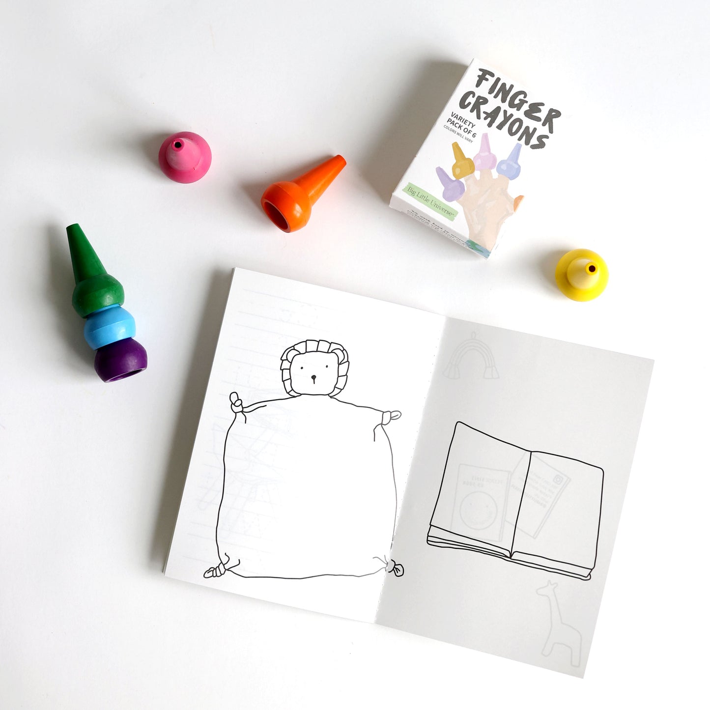 Crayons and Coloring Book