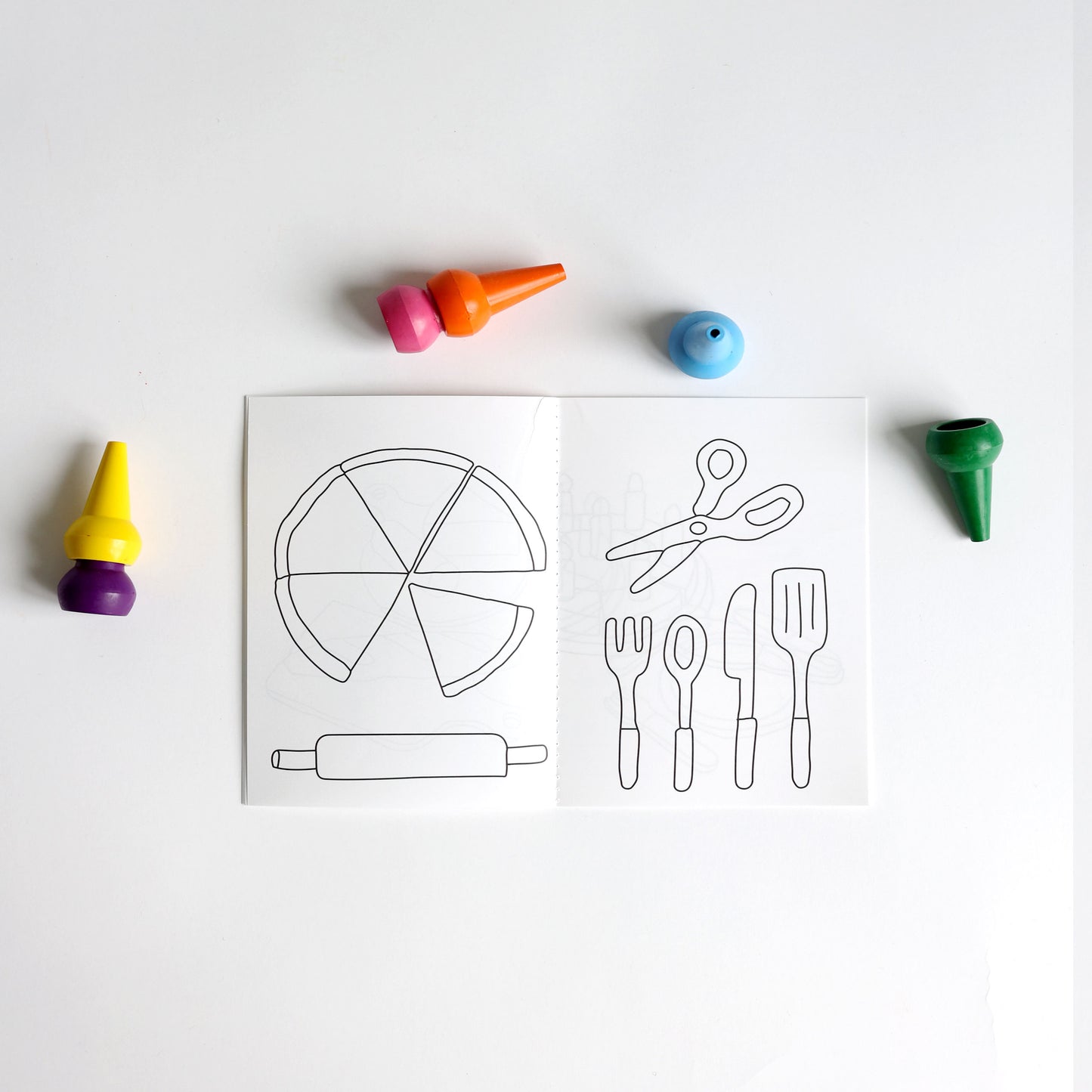 Crayons and Coloring Book